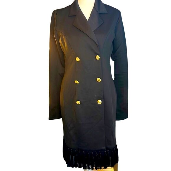 VENUS Fringe Hem Mini Blazer Dress NWT - Picture 2 of 8